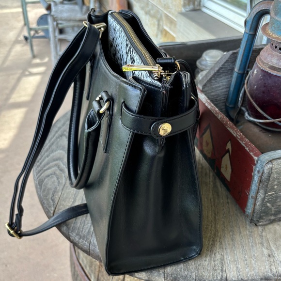 ALDO Black and Snake‎ Print Satchel Bag - Picture 6 of 9